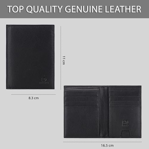 Image of Premium RFID Blocking Wallet for Men | Nappa Leather | Clear ID Window | 12 Card Slots | Money Pocket | Stylish | Durable Genuine Leather | Secure | Everyday Use