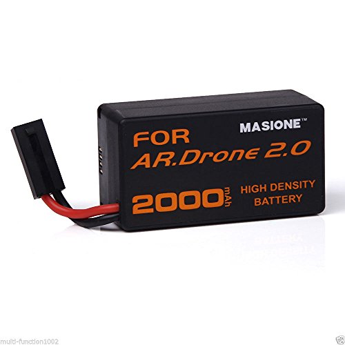 Upow 2 PCS Upgrade Lithium-Polymer Replacement Battery for Parrot AR.Drone 2.0 (1500mAh)