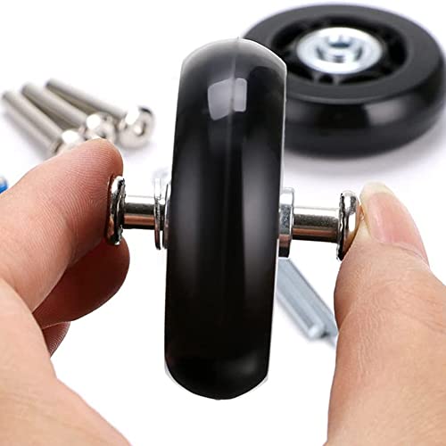 1 Set of 2 Luggage Suitcase Replacement Wheels Rubber Swivel Caster Wheels 60Mm X 18Mm4