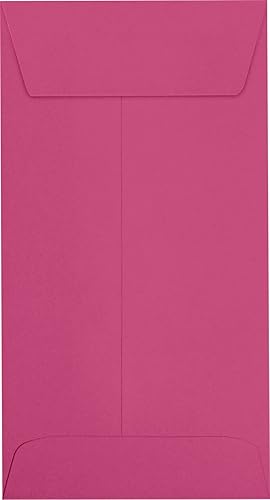 Miniatura 2 de LUXPaper #7 Sobres para monedas, despegar y prensar, 3 12 pulgadas x 6 12 pulgadas, rosa magenta, texto de 80 libras, 500 unidades