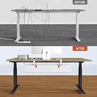 Univivi Kabelkanal Schreibtisch Ohne Bohren, 90 cm Kabelmanagement Weiß – Ansicht 7