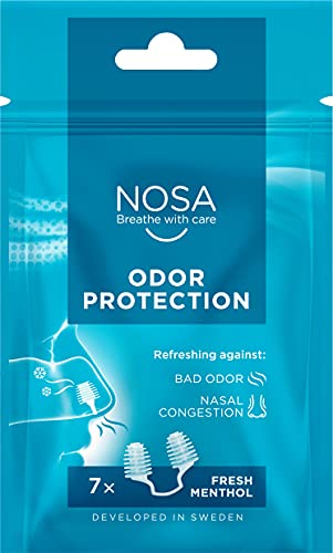 NOSA Menthol Plugs | Avoid Bad Odors | Block Bad Smell | 7 Pack | Fresh Menthol