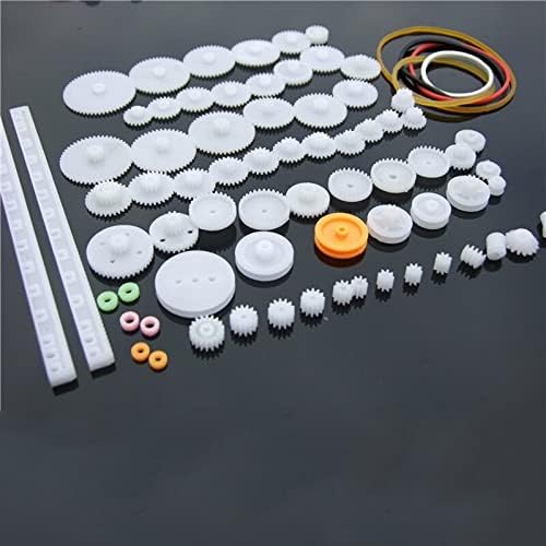 Replacement Part For 75PCS Plastic Gears Set DIY Assembly Rack Pulley Belt Teeth Belt Worm Band Wheel Sector Crown For Helicopter Car Parts