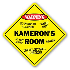 Pack of 4-3INCH Stickers - KAMERON'S Room Sticker - Sticker Sign Decal Sticker