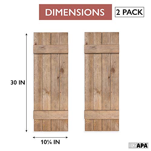 Lot De 4 Volets En Bois Orange – Déco Murale Style Rustique/chippy Chalet