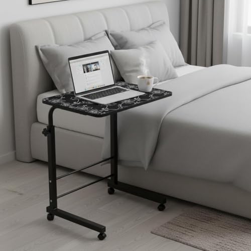 Image of Multi-Purpose Laptop Table, Study Table| Bed Table| Adjustable Height, Portable for Office, Work Form Home | DIY Table, Easy to Assemble, Engineered (FLOWER)