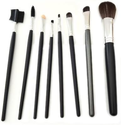 Vigorgift8 Pcs Makeup Brush Set Premium Synthetic Black Foundation Blending Blush Face Powder Brush Makeup Brush Kit