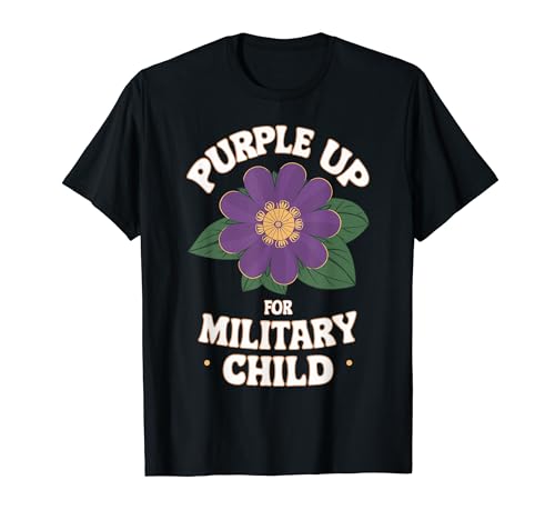 Purple Up For Military Child, diseño del Mes de los Niños Militares Camiseta