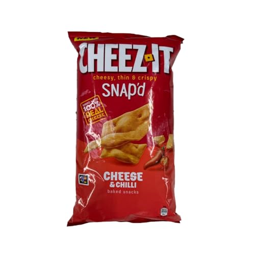 Cheez-It Snap’d Thin & Crispy Baked Cheese Snacks – Made with Real Cheese – Flavored Cheesy Crisps in Variety of Flavors | Kids and Adults Lunch box Snacks (Pack 3, Cheese And Chilli) - Image 2