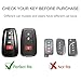 CACARLIKE for Toyota Key Fob Cover with Leather Lanyard, Car Key Fob Case Compatible with 2018-2022 Camry RAV4 Highlander Avalon C-HR Prius Corolla GT86 Smart Key Protector Holder