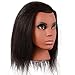 Kalyx Mannequin Head with Human Hair for Cosmetology Braiding Cornrow or Practice Sew in on Hair Doll Head Manikins Hair Training Head