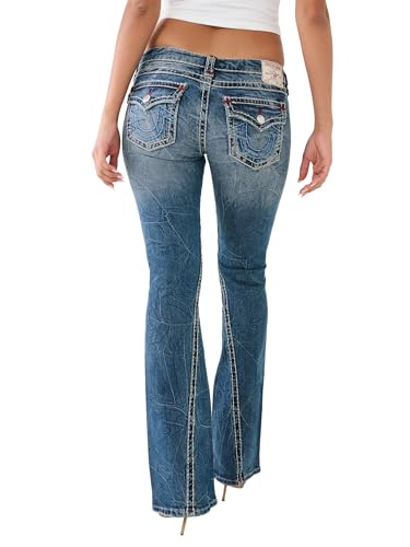 True Religion Women's Misses Joey Low Rise Flare Jean4