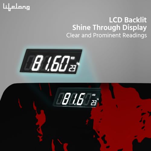 Image of Weighing Machine with Backlit LCD Panel |Digital Weight Machine for Body Weight|Thick Tempered Glass with LCD Display|Bathroom Weighing Scale (Olive Green) (Lazy 03)