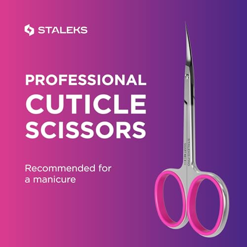 Nożyczki do skórek manicure pedicure duże uchwyty Smart SS-40/3 Staleks proste wydłużone uchwyty