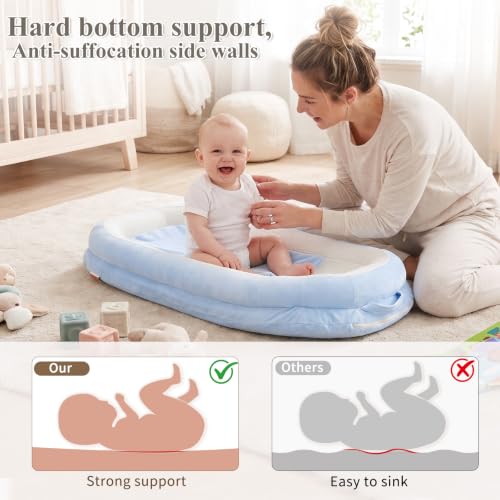 Image of Baby Lounger for Newborn,Infant Support Cushion for 0-24 Months | Infant Lounger for 0-24 Months,Breathable & Skin-Friendly Fabric, Portable Baby Lounger Pillow,Infant Lounging,Tummy Time