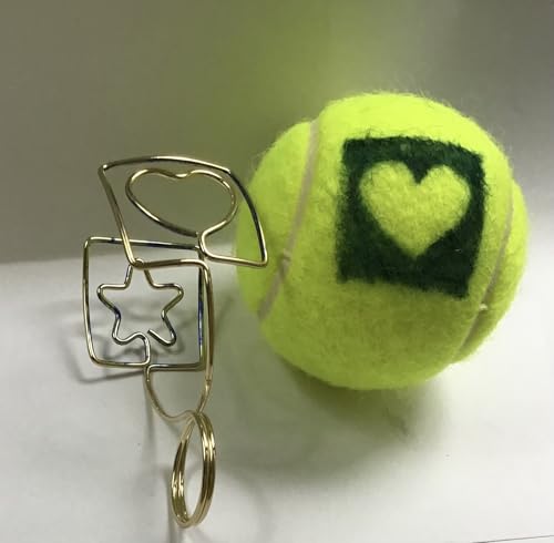 SI CI Tennis Ball Marker Stencil with Wire-Made Symbols, Gold