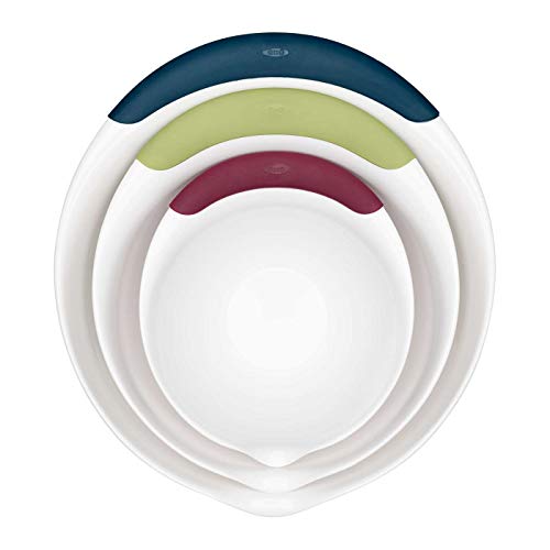 Tigela Plástico Conjunto 3 Peças 1.5L 3L OXO Multicor 4.7L