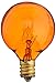 Bulbrite 10G12A 10W G12 Globe 130V Light Bulb, Amber