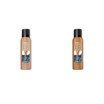 Sally Hansen Airbrush Legs Light & Medium Glow Leg Makeup Spray 4.4 Oz 2-Pack