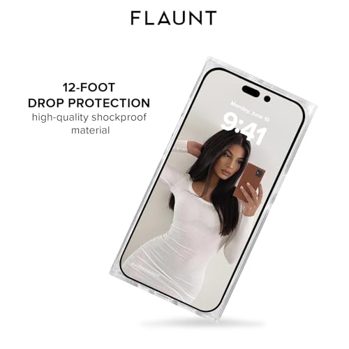 Flaunt Official Square Protective Case - Compatible with iPhone 17e/16e/15/14/13 - Compatible with MagSafe & Wireless Charging - Drop-Tested & Shockproof - (Pink Mother of Pearl) by FLAUNT - Used condition - Image 4