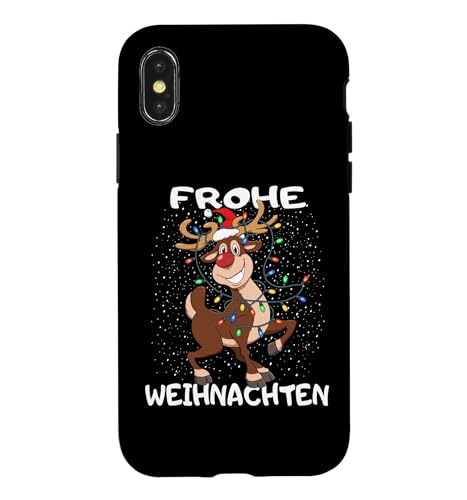 Frohe Weihnachten Reindeer Xmas Men Women Boys Girls Family �X�}�z�P�[�X iPhone X/XS �p