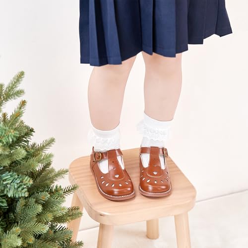 Image of PHIRAMIN Toddler Girl Mary Jane Dress Shoes-Little Girl School Uniform Shoes for Wedding Party