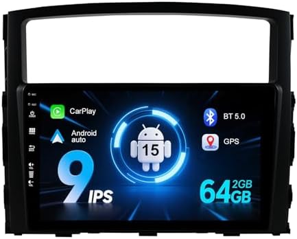 2G+64G Android 15 Car Stereo For Mitsubishi Outlander/Peugeot 4007/Citroen C-Crosser 2007-2013 GPS Sat Nav Head unit Carplay WIFI SWC RDS Bluetooth FM AM Double Din