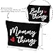 Sahjzk Mommy and Baby Matching Pouch Set, Mommy Things and Baby Things Bags, Gifts for New Moms Expecting Moms, Matching Travel Cases, Black Set of 2