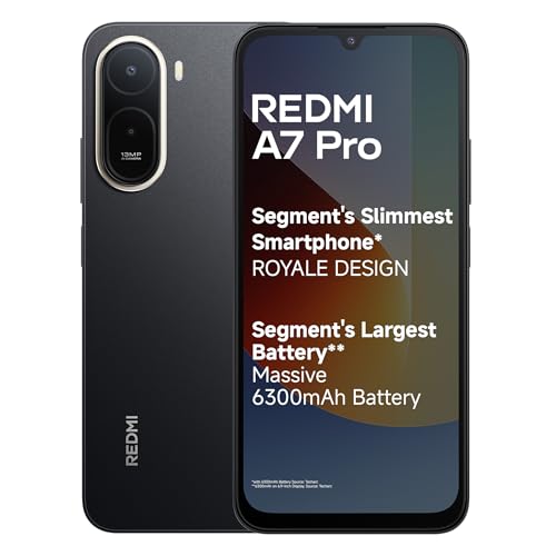 REDMI A7 Pro 4G (Black, 4GB RAM, 64GB Storage) | Segment's Slimmest Smartphone | Segment's Largest 6300mAh Battery | Segment's Largest 17.53cm and Smoothest 120Hz Display | Charger in the Box view 1