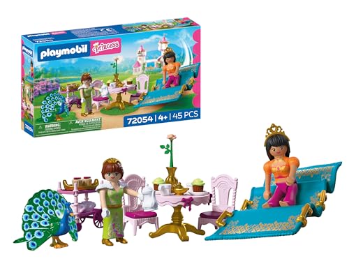 Playmobil | Princess | Une Visite Venue de Loin | 2 Princesses avec Tapis Volant et goûter | Stimule la créativité | Jouet de Princesse à partir de 4 Ans |...