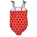 Miraculous Ladybug Little Girls One-Piece Bathing Suit Red/Black 7-8