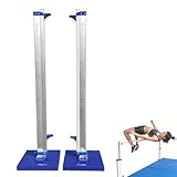 Leichtathletik-Hochsprung-Standards, 3,5 m verstellbar, 6,35 mm Intervalle, Aluminium-Aufsätze mit aufrollbarer Basis, für Training, Schule, Sportveranstaltungen