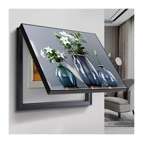 Distribution Box Hanging Pictures Cover Weak Electrical Box Easy Installation Decorative Coating for Meter Boxes Living Room(C,55x45cm)