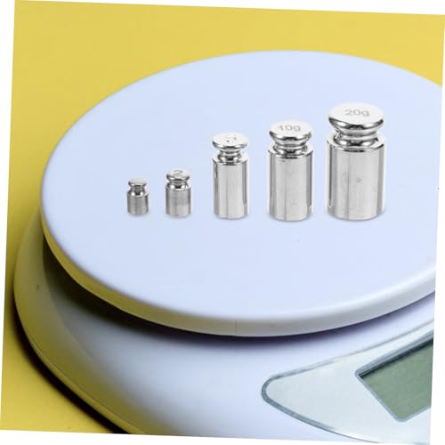 Juego de 5 pesas de calibración de acero para básculas digitales miniatura 5