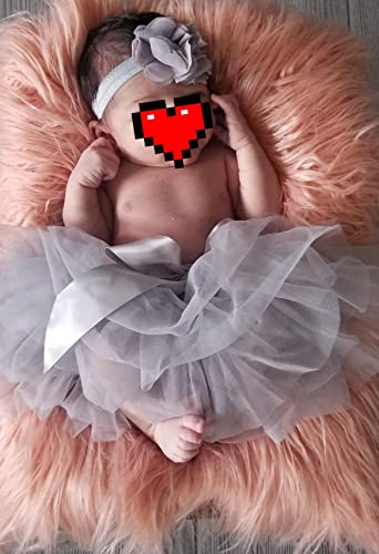 Image of Baby Girls Tutu Bloomers Diaper Cover Cotton Tulle Bloomers and Headband Set