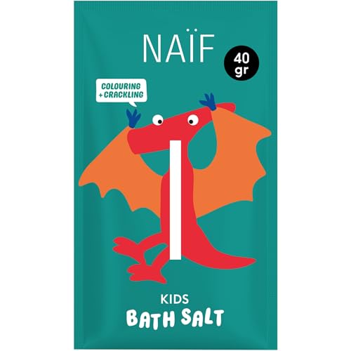 Naïf - Sales de baño para niños - Diversión crepitante en el baño - Fórmula suave - 0% SLES - Dermatológicamente probado - De origen natural- 40g