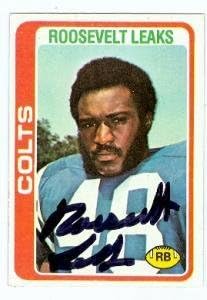 Sports Memorabilia Autograph Warehouse 104582 Roosevelt Leaks Autographed Football Card Baltimore Colts 1978 Topps No. 9