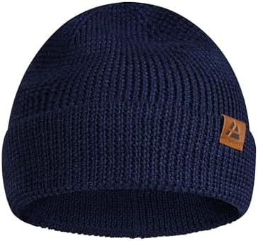 DANISH ENDURANCE Merino Wool Beanie Hat, Thermal Winter Hats, Knit Wooly Hat, Fisherman Beanie, for Men and Women, Unisex
