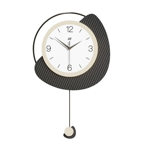 Reloj de pared minimalista moderno sin tictac, relojes silenciosos con péndulo, reloj creativo decorativo de estilo nórdico, relojes de pared para decoración, reloj de cocina para sala de estar