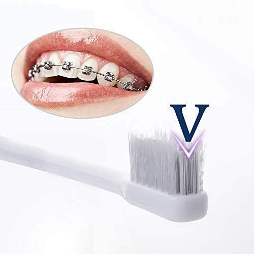 Y-kelin V-Shaped Orthodontic Toothbrush Soft Bristle, 4 packs