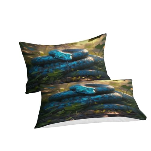 Housse de couette serpent 3D zippée en microfibre anti-plis et facile à laver - 4