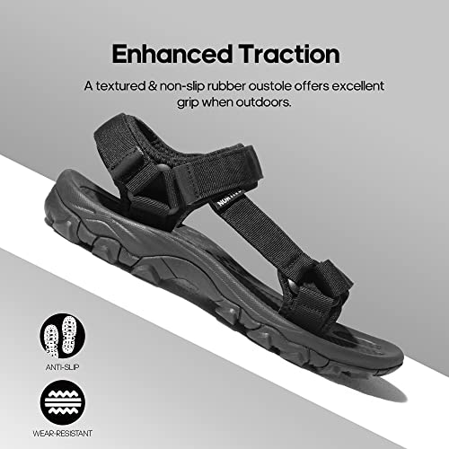 NORTIV 8 Men's Sandals Hiking Sports Lightweight Summer Water Arch Support River Open Toe Athletic Trail Outdoor Walking Sandals Longdo3