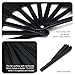 ZESTLASH 2 Pack 13 Inch Clack Popping Line Dancing Fans Boots on The Ground Large Foldable Clacking Hand Fan Make Sound for Dance Rave (Black)