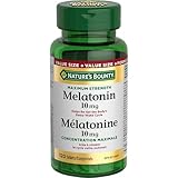NATURE'S BOUNTY Maximum Strength Melatonin, 10 mg, Value Size, Helps Reset Sleep-wake Cycle, Helps Increase Total Sleep Time, Fall Asleep Faster, Fights Jet Lag, 120 Tablets, 44 g