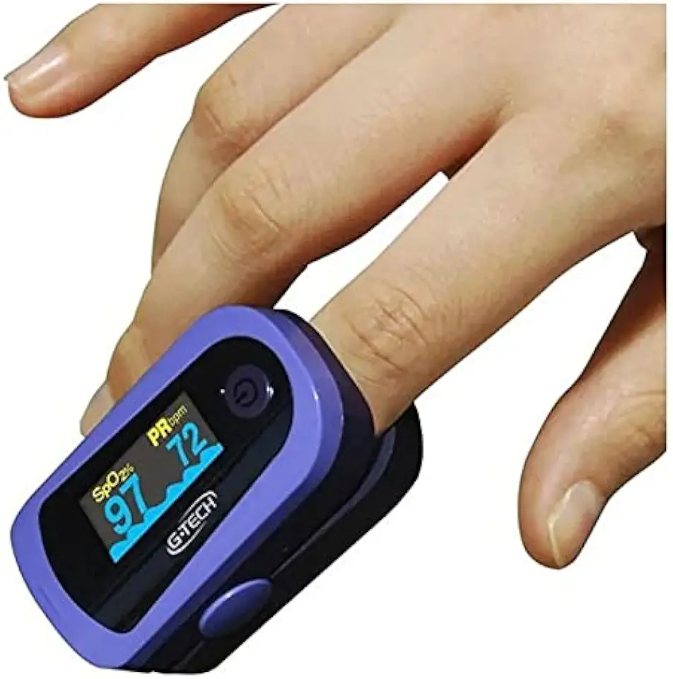 Oximetro de Pulso Portátil Oled G-tech Com Estojo E Capa De Proteção