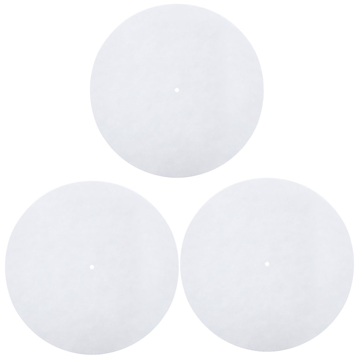 Abaodam 3pezzi Tappetino Antistatico Per Giradischi Lana Riduzione Delle Compatibile Con Tutti Piattaforma Standard Colore Bianco Design Antiscivolo Per Audio Ottimale