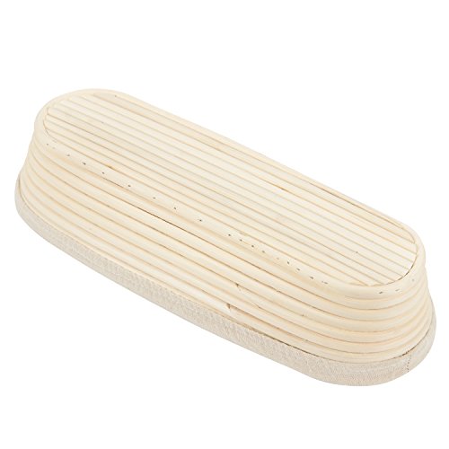 Anphsin 13" Oval Banneton Bread Proofing Basket Round Brotform Dough Rising With Liner #TOP4