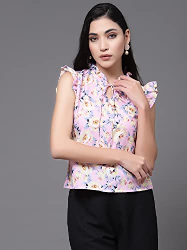 Image of OOMPH! Women's Crepe Floral Relaxed Fit Shirt