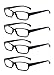 Outray Men Or Women 4 Pack Spring Hinges Frame Rectangular Reading Glasses 2.00