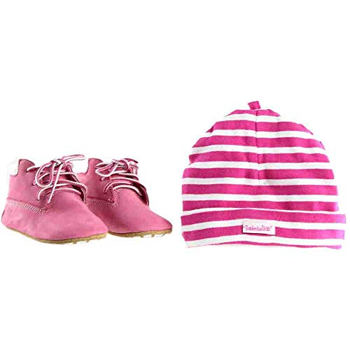 Timberland Crib With Hat Bootie,Pink,0 M US Infant